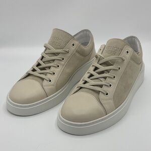 Men's Low-Top Suede & Leather Sneakers - Beige